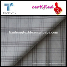 Woven technic 100 cotton smooth touch poplin weave yarn dyed check plaid stripe fabric for shirt